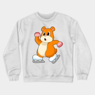 Hamster Ice skating Ice skates Winter sports Crewneck Sweatshirt